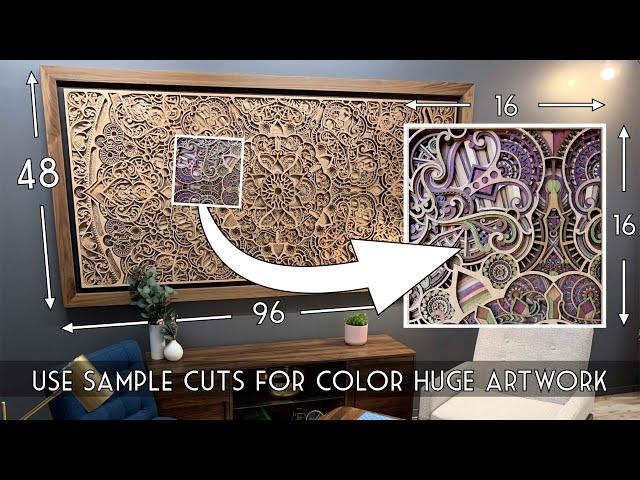 Cut samples BEFORE committing to Full color runs | Large Multi-layerd art