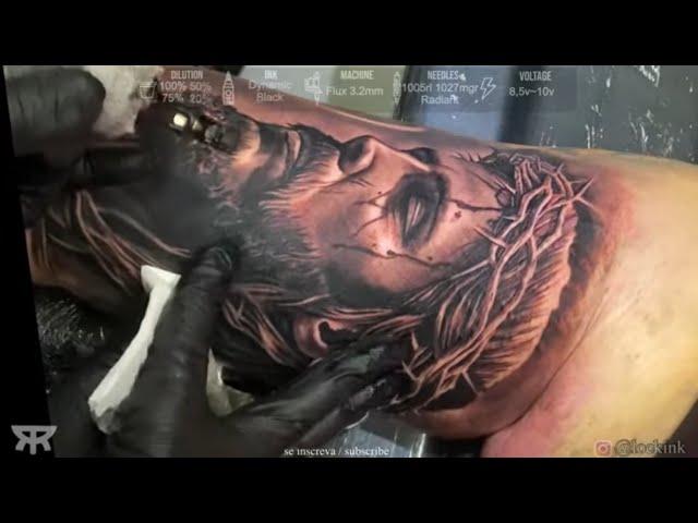 COVER UP JESUS REALISTA - TATUANDO EM TEMPO REAL - LOCKINK