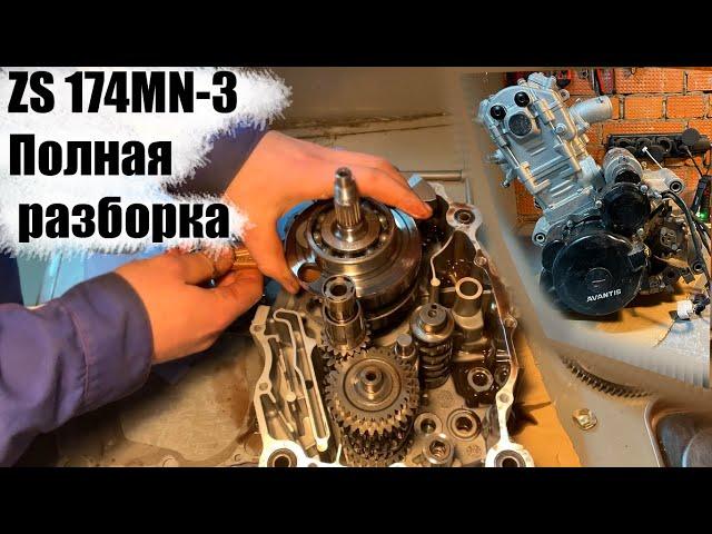 Полная разборка мотора ZS 174MN-3