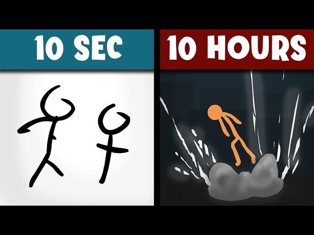 Animating a STICK FIGHT in 10 Seconds vs 10 Hours