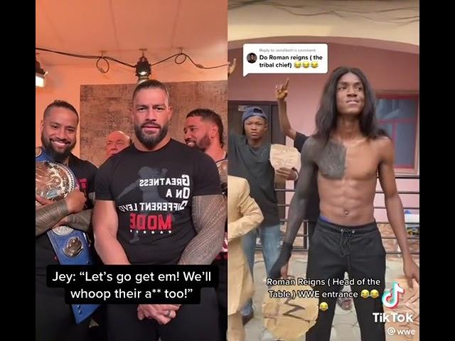 Roman reigns and the bloodline react to Nigerian tiktok star