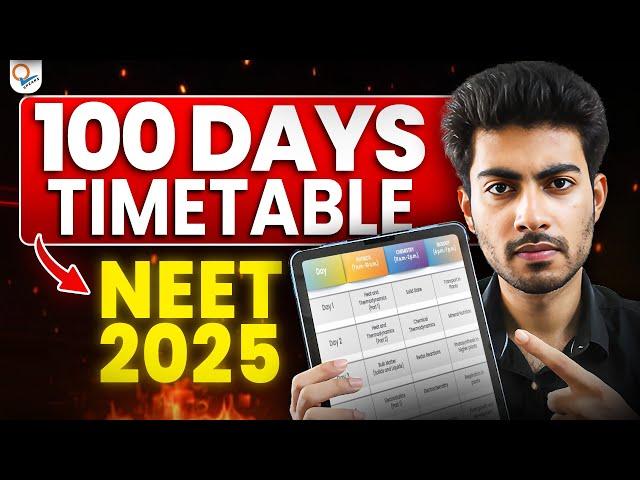 Last 100 Days Time-table for NEET 2025