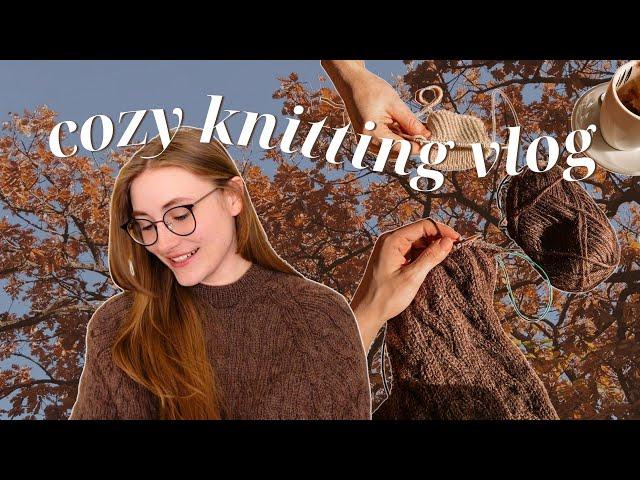 knitting for serotonin in aussie winter ️ my winter WIPs + a finished sweater! (cozy knit vlog)