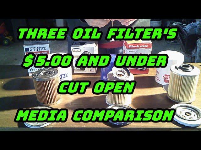 Walmart Supertech Oil Filter Cut Open, Carquest Oil Filter Cut open, Protec Oil Filter Cut Open