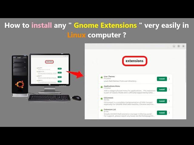 How to install any " Gnome Extensions " very easily in Linux computer ?