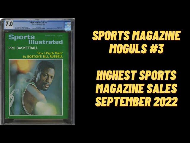 Sports Magazine Moguls #3 - Highest Sports Magazine Sales of September 2022