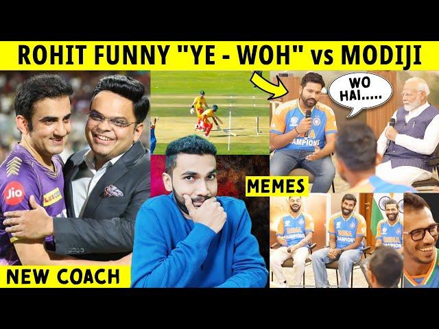 GAUTAM GAMBHIR NEW COACH  ROHIT SHARMA FUNNY MOMENTS WITH NARENDRA MODI | IND VS ZIM T20