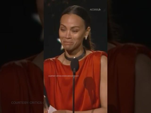 Zoe Saldana's Calls Out Husband In Critics Choice Speech