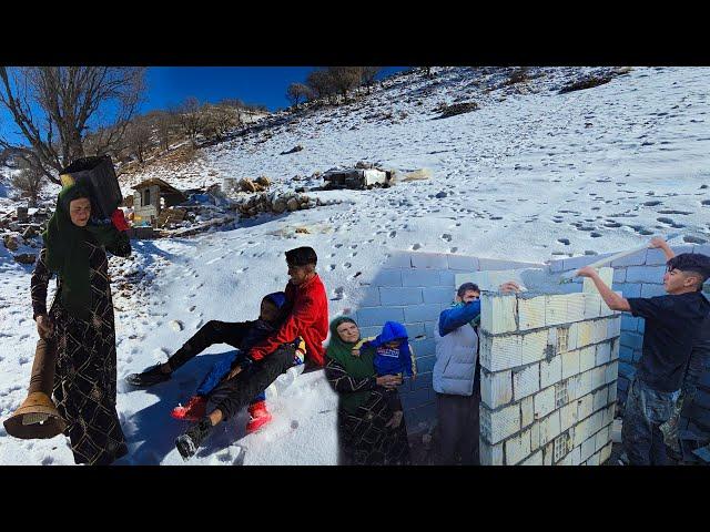 ️Ghadir and Shadmehr’s Snowy Slide Adventure on Amir’s Farm!