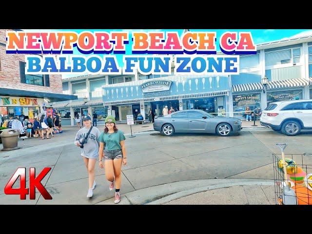 (4K) NEWPORT BEACH CA  BALBOA FUN ZONE