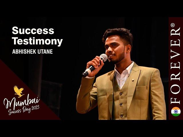 Success Testimony by Abhishek Utane | Mumbai Success Day 2023 | Forever Living India