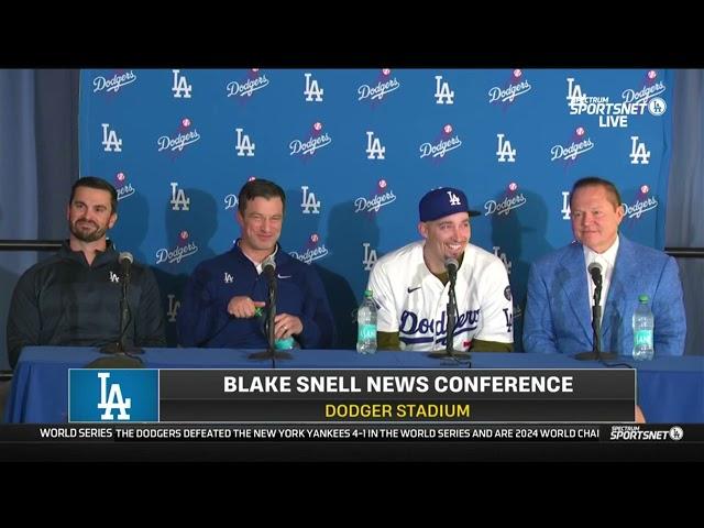 Blake Snell, Dodgers Introductory Press Conference! Why Snell Signed With LA, World Series Goals!