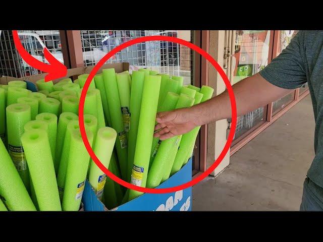 Everyone's freaking out over his genius pool noodle walkway idea!