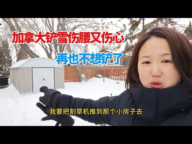 郁闷，找不到除雪机充电器，只能手工铲雪，隔壁大爷却给我说“还有六个月呢”，来和我一起沉浸式感受下加拿大铲雪。