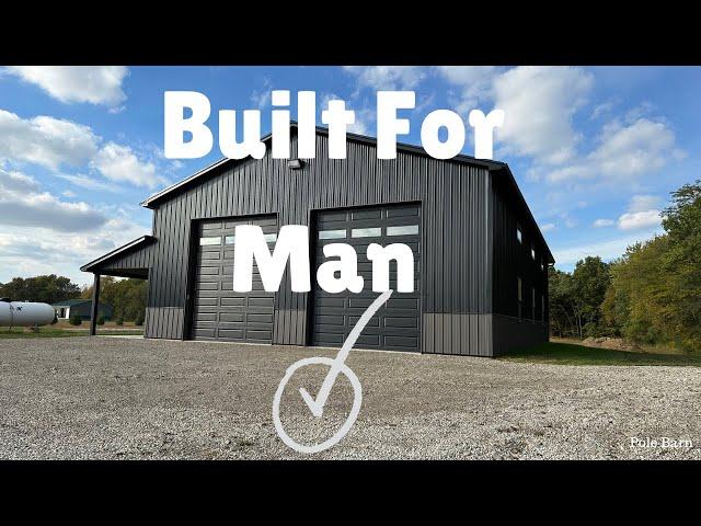 40x64 16’ Pole Barn Shop:  Built for Man ️