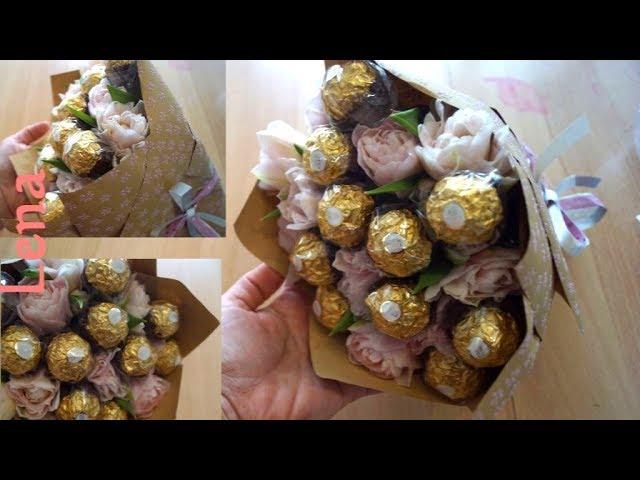 Tulpen Süßigkeiten Strauß basteln Geschenk Idee  - Tulip Candy Bouquet - DIY Ferrero Rocher Bouquet