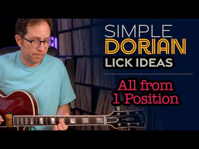 Dorian lick ideas to add to your solos (plus other modes). All from 1 position!  Guitar Lesson EP477