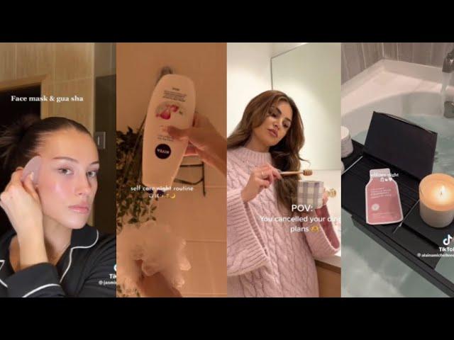 Self Care Night Routine. 🩵 .TikTok Compilation  CUPCAKES IN BIO!!!!!