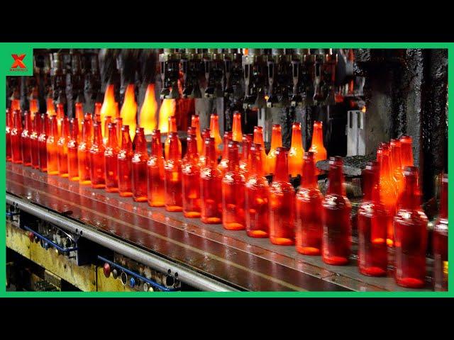 The Hypnotic Process of Producing Millions Glass Bottles Per Day & Other Crystal Glass Products