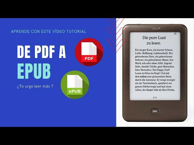 CÓMO CONVERTIR PDF A EPUB 2020 SIN PROGRAMAS