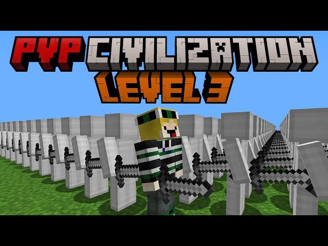 Minecraft but I become the HERO of PVP CIVILIZATION