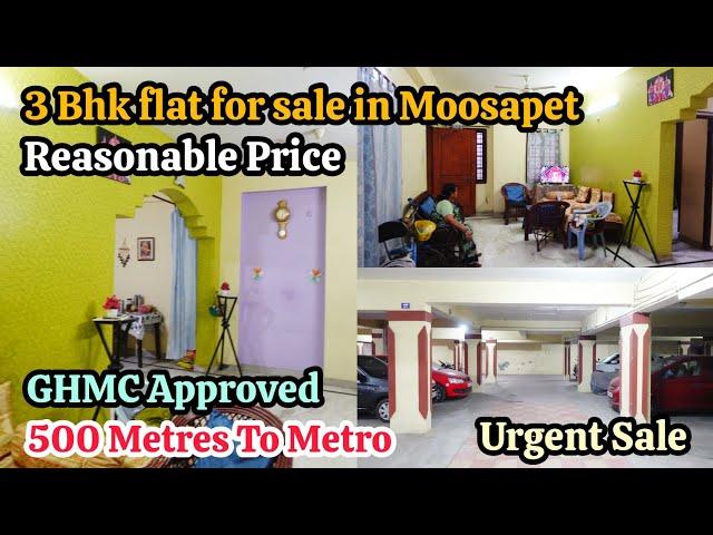 3 Bhk flat for sale in Moosapet  || Best For Investment || Corner Flat || GHMC || Code: PAR- 802 ️