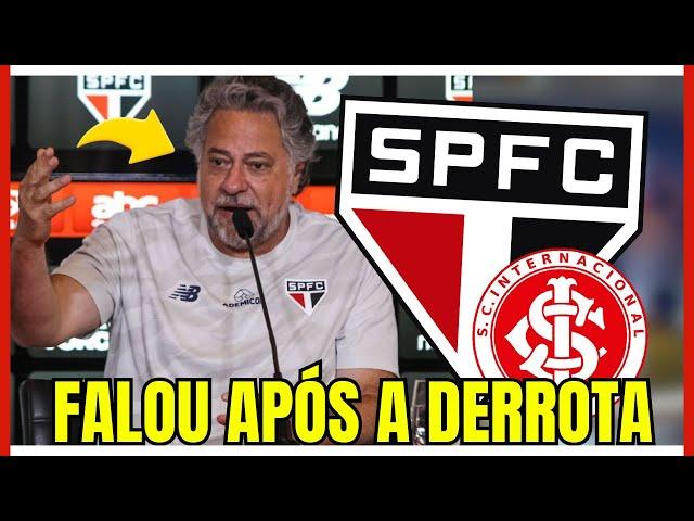 PRESIDENTE DO SÃO PAULO VÊ LADO BOM APÓS DERROTA PARA O INTERNACIONAL NO MORUMBIS.