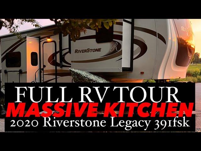 RV TOUR | 2020 RIVERSTONE 391FSK | HUGE RV KITCHEN | Full-time family/3 dogs Rv living | Tiny living