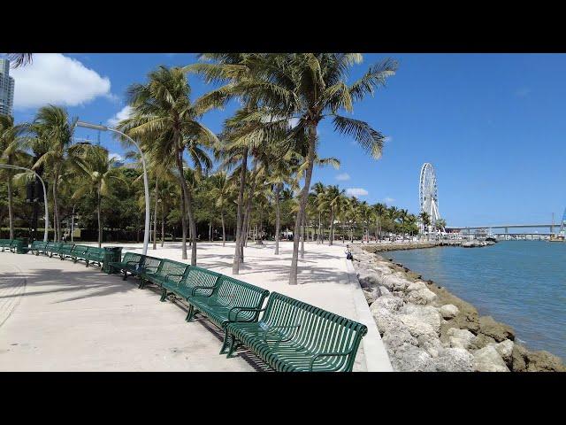 Walking Bayfront Park in Downtown Miami Florida 2021