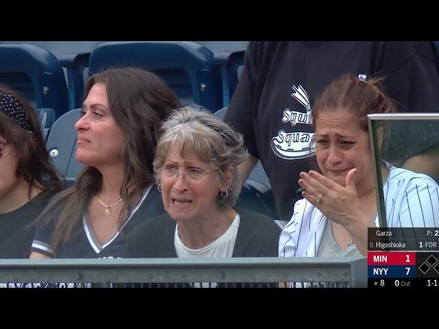 Bronx native Andrew Velazquez hits first homer in NY & brings family to tears!