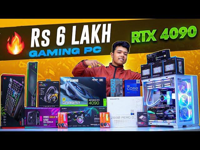 *ULTIMATE* Rs 6 Lakh Gaming PC Build Setup with Monitor | Intel i9-13900K & Zotac RTX 4090