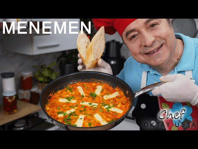 MENEMEN (TURKISH SCRAMBLED EGGS with TOMATOS and PEPPER️| Chef Oktay Usta