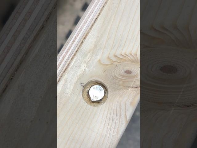 How to recess a bolt into your projects for that professional finish #woodworkingtips #woodworking