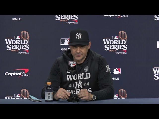 Aaron Boone on losing the World Series to the Dodgers