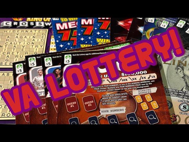 Virginia Lottery Scratchers ‼️ $125 Mix #lottery #scratchers #valottery #virginialottery #shorts