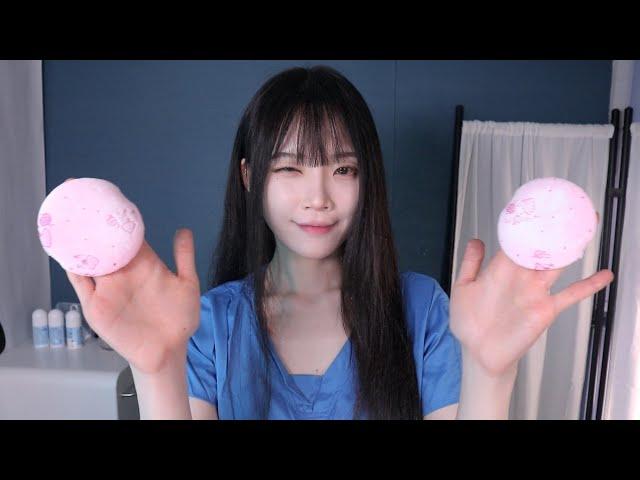 ASMR(Sub)I will apply prickly heat rash powder. A summer dermatological treatment situation.