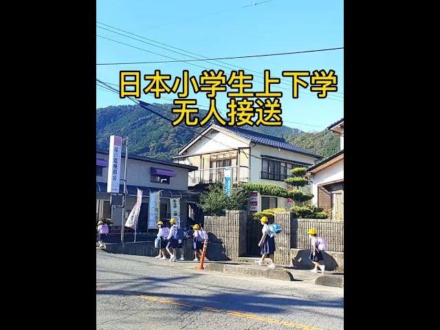 日本小学生都是独立上下学无人接送的，家长都很省劲