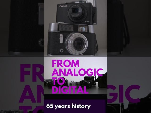 Camera collection from film to pixel  65 years evolution #shorts   #analogic #photography