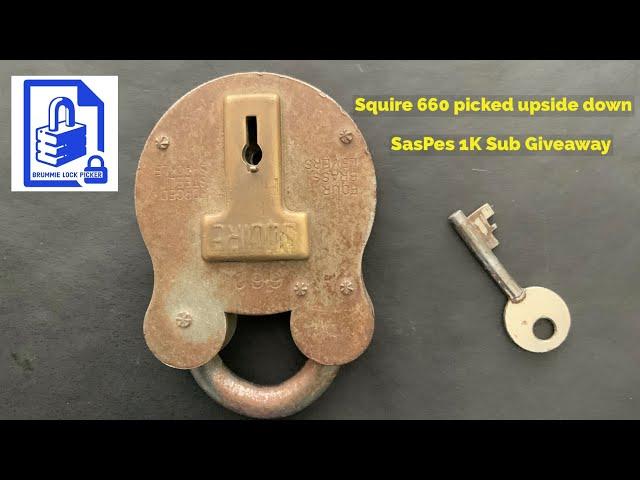 (112) Squire 660 4 Lever Old English padlock picked upside down SasPes Giveaway #SasPes#1K#Giveaway