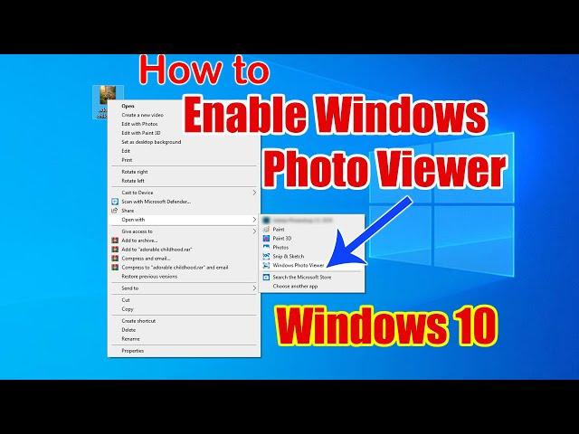 windows photo viewer | windows 10 | enable windows photo viewer windows 10 | registry update