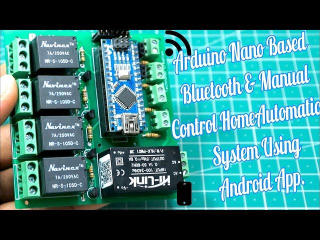 Arduino Nano based Bluetooth & Manual Control Homeautomation System  Using Android App.| jlcpcb