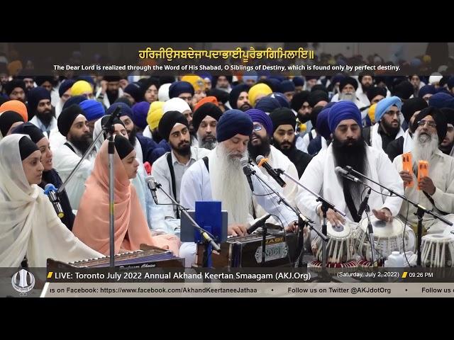 074 Bhai Harpreet Singh Jee Toronto - Saturday PM - Toronto July 2022 Annual Akhand Keertan Smaagam