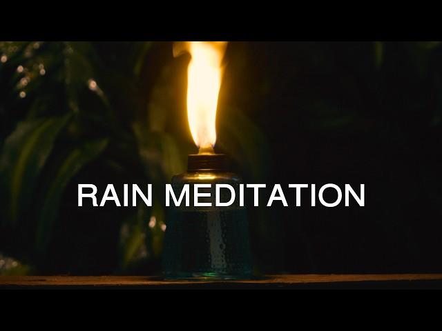 Ambient Rain and Fire Background for Meditation & Healing | 10 Hour