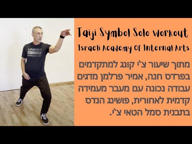 שיעור צ'י קונג מתקדמים סדרת העגור הלבן |  אמיר פרלמן מדגים טאי צ'י סימבול עם צעד