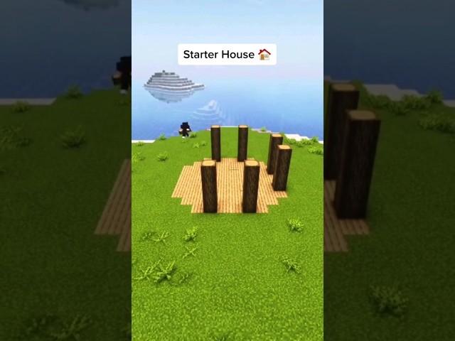 Tutorial Easy Starter House #shorts #minecraft