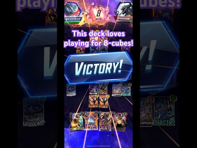 Surfer Galactus is great for stealing 8 cubes! #marvelsnap #nolucksgiven