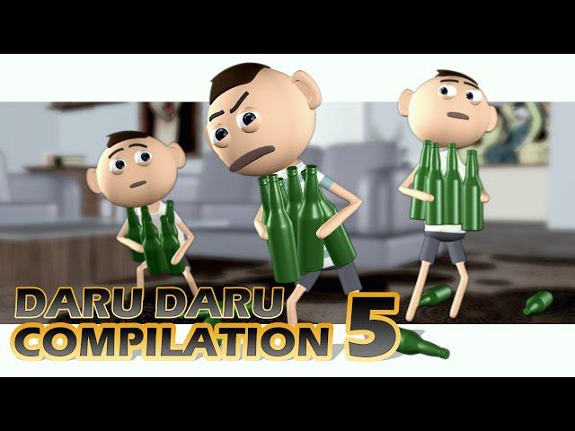 Daaru Daaru - Best videos compilation part 5 | Daaru Piyunga | GoofyWorks Comedy Cartoon