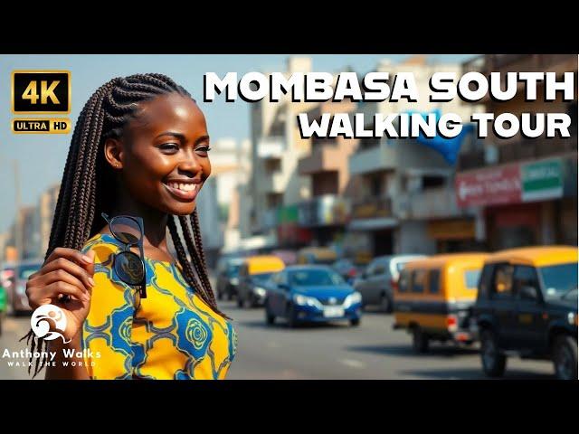 Mombasa City Southern Part. Best African City Views Walking Tour. | 4K HDR