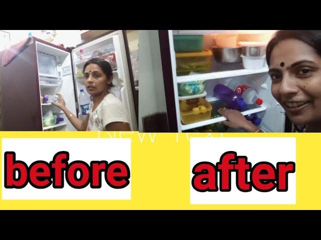 Indian mom fridge deep cleaning ||my fridge cleaning and organised ||vlogger Soni