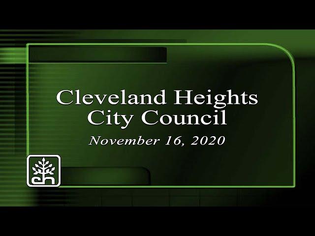 Cleveland Heights City Council Meeting November 16, 2020